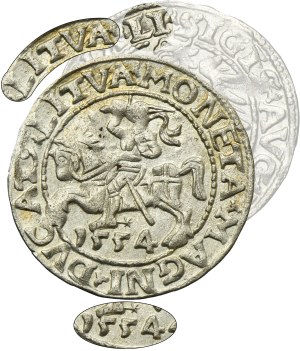 Sigismund II August, 1/2 Groschen Vilnius 1554 - LI/LITVA - RARE