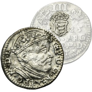 Stefan Batory, Trojak Wilno 1585 - RZADKI, herb Lis bez grota