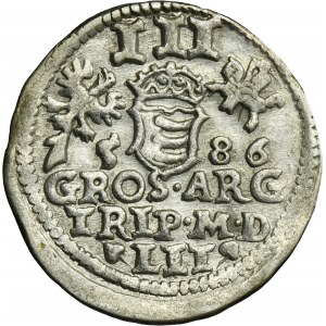 Stephen Bathory, 3 groschen Vilnius 1586