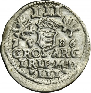 Stephen Bathory, 3 groschen Vilnius 1586