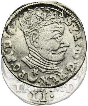 Stephen Bathory, 3 Groschen Vilnius 1582 - L/LI - RARE