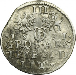 Stephen Bathory, 3 Groschen Vilnius 1581 - VERY RARE, STEPH