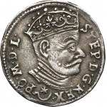 Stephen Bathory, 3 Groschen Vilnius 1581 - VERY RARE, Leliwa coat of arms on the obverse and leaf with two tails