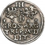 Stephen Bathory, 3 Groschen Vilnius 1581 - VERY RARE, Leliwa coat of arms on the obverse and leaf with two tails