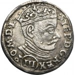 Stephen Bathory, 3 Groschen Vilnius 1582 - RARE, III in round shield