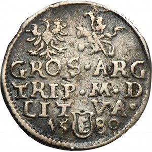 Stephen Bathory, 3 Groschen Vilnius 1580 - III in round shield