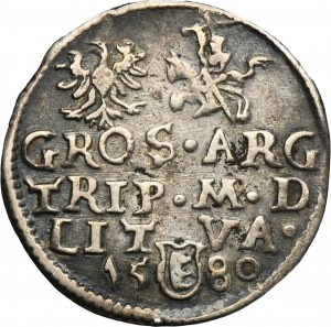 Stephen Bathory, 3 Groschen Vilnius 1580 - III in round shield