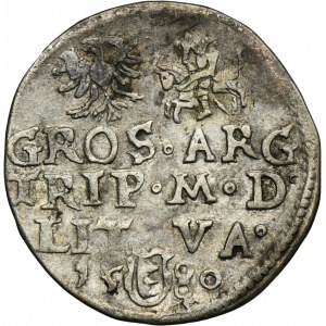 Stephen Bathory, 3 Groschen Vilnius 1580 - III in round shield