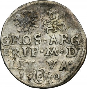 Stephen Bathory, 3 Groschen Vilnius 1580 - III in round shield