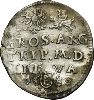 Stephen Bathory, 3 Groschen Vilnius 1580 - III in round shield