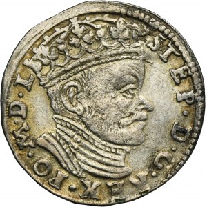 Stephen Bathory, 3 Groschen Vilnius 1584 - leaves next to LIT