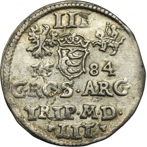 Stephen Bathory, 3 Groschen Vilnius 1584 - leaves next to LIT