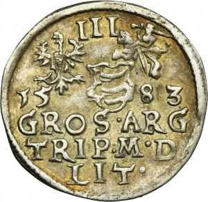 Stephen Bathory, 3 Groschen Vilnius 1583