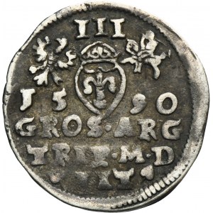 Sigismund III Vasa, 3 Groschen Vilnius 1590 - VERY RARE