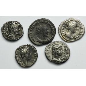 Lot, Roman Imperial, Denarius and Antoninianus (5 pcs.)