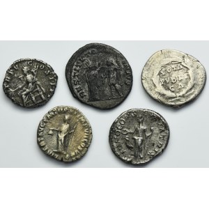 Lot, Roman Imperial, Denarius and Antoninianus (5 pcs.)