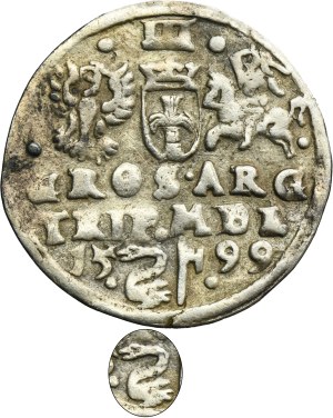 Sigismund III Vasa, 3 Groschen Vilnius 1599 - RARE, Swan