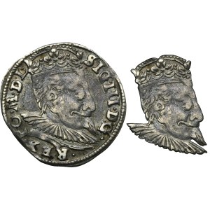 Zygmunt III Waza, Trojak Wilno 1598 - RZADKI, głowa wołu i herb Chalecki