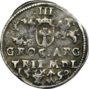 Sigismund III Vasa, 3 Groschen Vilnius 1598 - RARE