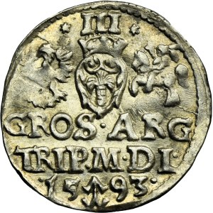Sigismund III Vasa, 3 Groschen Vilnius 1593 - Dyla