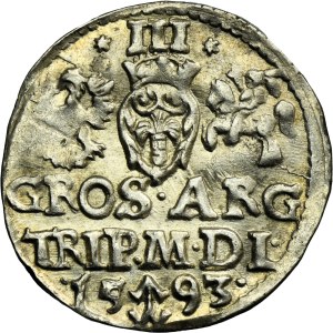 Sigismund III Vasa, 3 Groschen Vilnius 1593 - Dyla