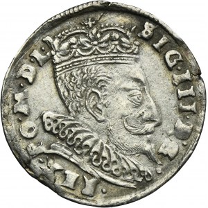 Zygmunt III Waza, Trojak Wilno 1596 - herb Prus