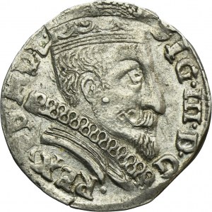 Zygmunt III Waza, Trojak Wilno 1598 - RZADKI, głowa wołu i herb Chalecki