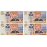 Zestaw, 20 złotych 2021 - L. Kaczyński - (4 szt.)