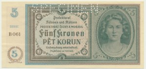 Bohemia and Moravia, 5 Korun (1940) - SPECIMEN -