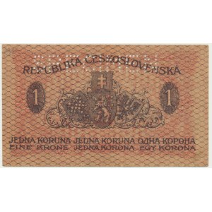 Czechoslovakia, 1 Koruna 1919 - SPECIMEN -