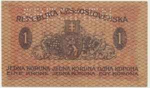 Czechoslovakia, 1 Koruna 1919 - SPECIMEN -