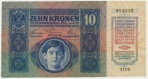 Czechoslovakia, 10 Haleřu on 10 Korun 1919