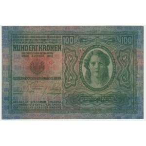 Czechoslovakia, 1 Koruna on 100 Korun 1919 - perforated stamp