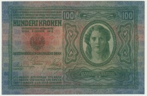 Czechoslovakia, 1 Koruna on 100 Korun 1919 - perforated stamp