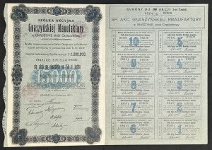 Spółka Akcyjna Gnaszyńskiej Manufaktury w Gnaszynie, 100 x 150 zł 1932
