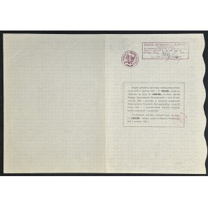 Spółka Akcyjna Gnaszyńskiej Manufaktury w Gnaszynie, 100 x 150 zł 1932