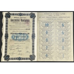 Spółka Akcyjna Gnaszyńskiej Manufaktury w Gnaszynie, 50 x 150 zł 1932