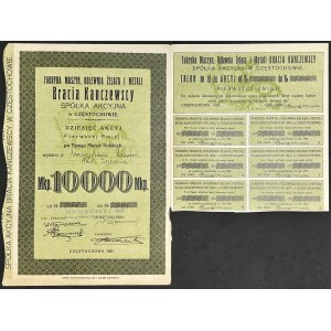 Fabryka Maszyn, Odlewni Żelaza i Metali Bracia Kanczewscy S.A., 10 x 1.000 mkp 1921