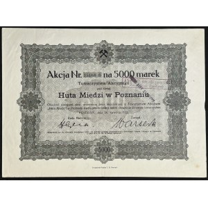 Huta Miedzi w Poznaniu S.A., 5.000 mkp 1921