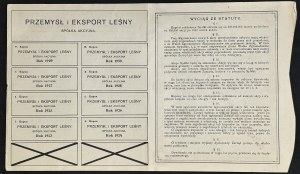 Przemysł i Eksport Leśny SA, 100 x 1.000 mkp 1923, uprzywilejowana