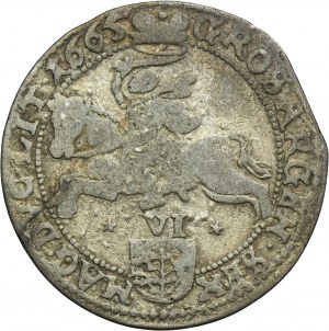 John II Casimir, 6 Groschen Vilnius 1665 TLB - IOAN - UNLISTED
