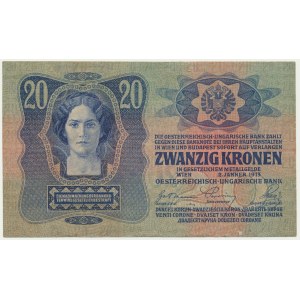 Czechoslovakia, 20 Haleru (1919) on 20 Korun 1913