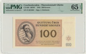 Czechoslovakia (Theresienstadt Ghetto), 100 Kronen 1943 - PMG 65 EPQ