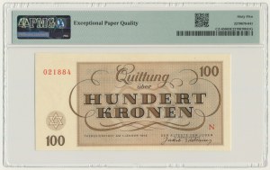 Czechoslovakia (Theresienstadt Ghetto), 100 Kronen 1943 - PMG 65 EPQ