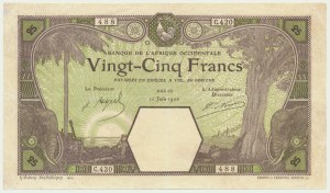 France, Afrique occidentale française, 25 francs 1926