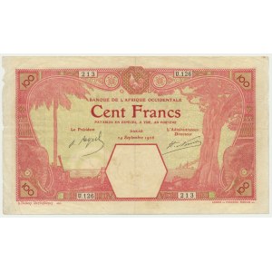 France, French West Africa, 100 Francs 1926