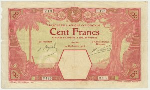 France, French West Africa, 100 Francs 1926