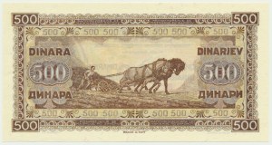 Yugoslavia, 500 Dinara 1946