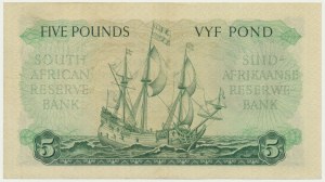 South Africa, 5 Pounds 1952 - Afrikaans - Englsih