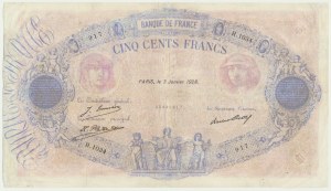 France, 500 francs 1928